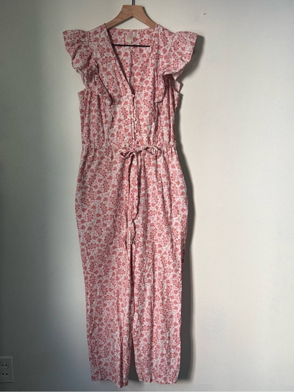 100% Cotton Jumpsuit Paisley Romantic Ruffle - Picture 3 of 11